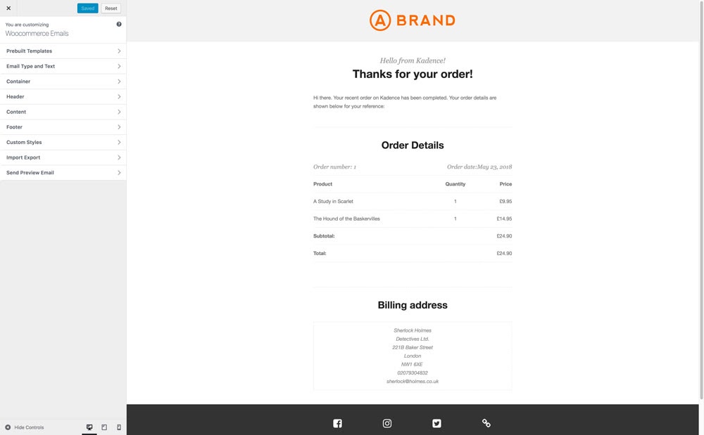 WooCommerce Customize Emails